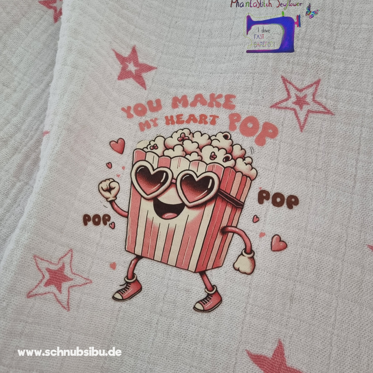 Bügelbild Popcorn